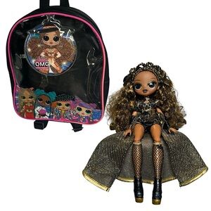 LOL Surprise OMG Fierce Royal Bee Fashion Doll 11” & Millennial Girls Backpack
